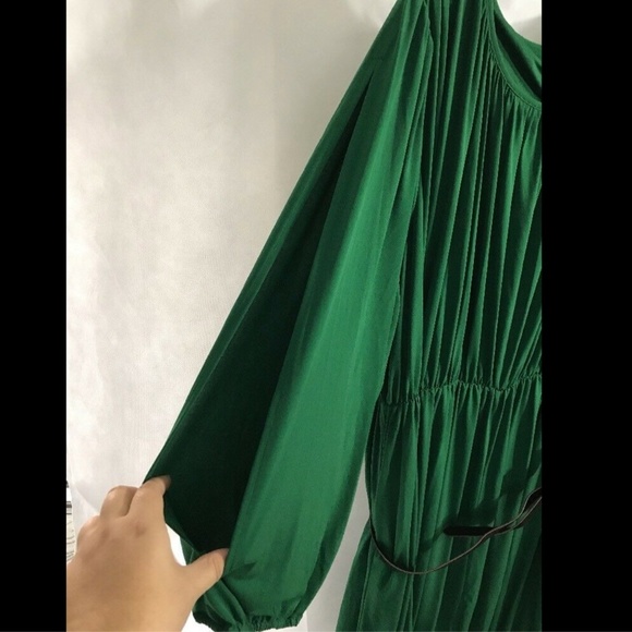 NWD Ellen Tracy Cold Shoulder Long Sleeve‎ Pleated Trim Dress [SZ 20W ] - Picture 6 of 8